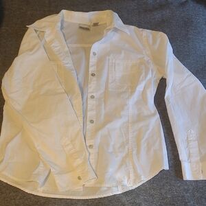 Chico's White Casual Button Down Shirt